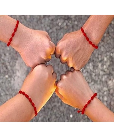 4/8 Pces of 7 knots Red bracelets for Protection Evil Eye and Good Luck String/Amulet for the Success Talisman for Women and ...