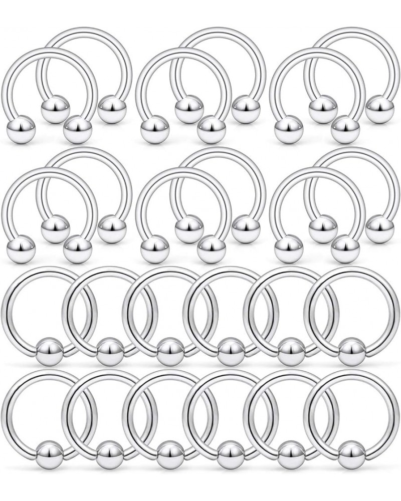 14G Septum Nose Rings Eyebrow lip Rings Lobe Earrings Hoop 316L Surgical Steel Cartilage Helix Tragus Rook Daith Earrings Hoo...