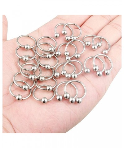 14G Septum Nose Rings Eyebrow lip Rings Lobe Earrings Hoop 316L Surgical Steel Cartilage Helix Tragus Rook Daith Earrings Hoo...