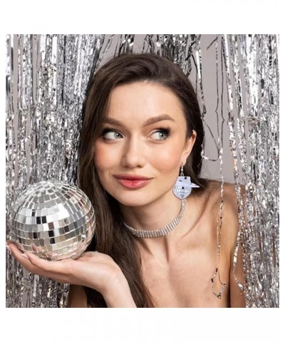 Disco Ball Earrings for Women Mirrorball Earrings 80s Earrings Cowgirl Earrings Costume Accessories Jewerly Gift for Women Bl...