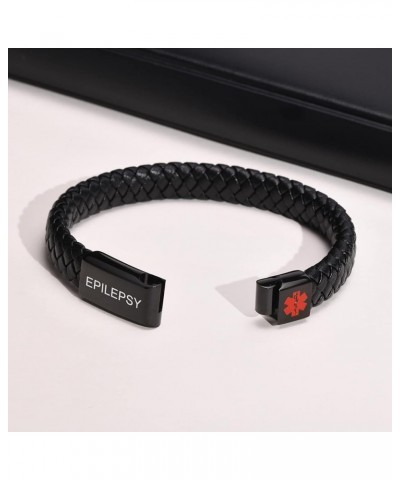 Medical Alert Bracelets for Men & Women with Free Engraving Emergency Medical ID Bracelets Wristband EPILEPSY $11.54 Bracelets