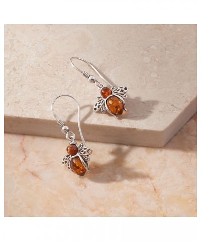 Bumblebee Earrings in Sterling Silver Amber $37.25 Earrings