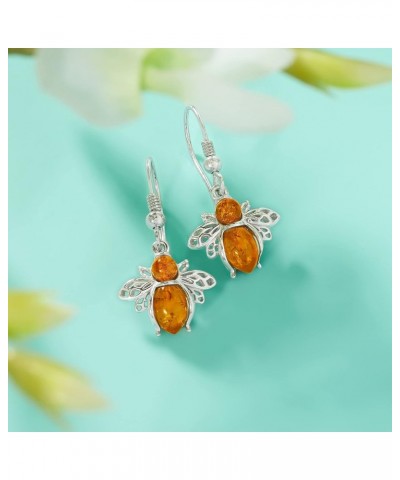 Bumblebee Earrings in Sterling Silver Amber $37.25 Earrings