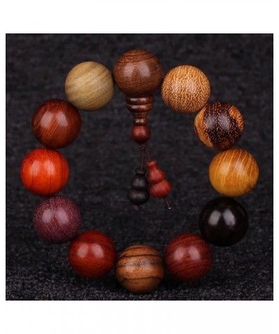 108 Mala Beads Natural Sandalwood Colorful Bead Tibetan Prayer Wrist Mala Bracelet, Elastic 6mm Beaded $8.60 Bracelets