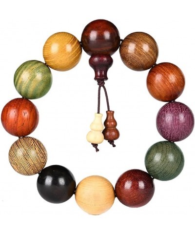 108 Mala Beads Natural Sandalwood Colorful Bead Tibetan Prayer Wrist Mala Bracelet, Elastic 6mm Beaded $8.60 Bracelets