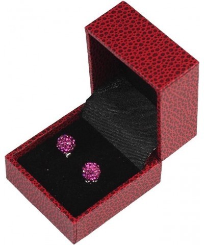 925 Sterling Silver Sparkle Crystal Ball Stud Earrings for Women 8mm Fuchsia $12.50 Earrings