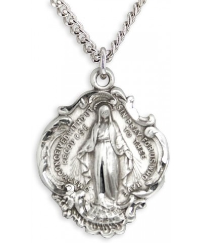 Hail Mary Prayer Sterling Silver Pendant + USA Made + Chain Choice 24" Sterling Silver Chain + Clasp $34.09 Necklaces