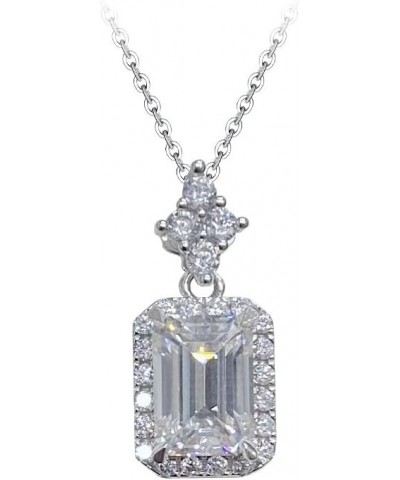 14K Gold Necklace with 1 Carat Emerald-Cut Diamond - A Classic Design for the Refined Woman style one 14k $254.61 Necklaces