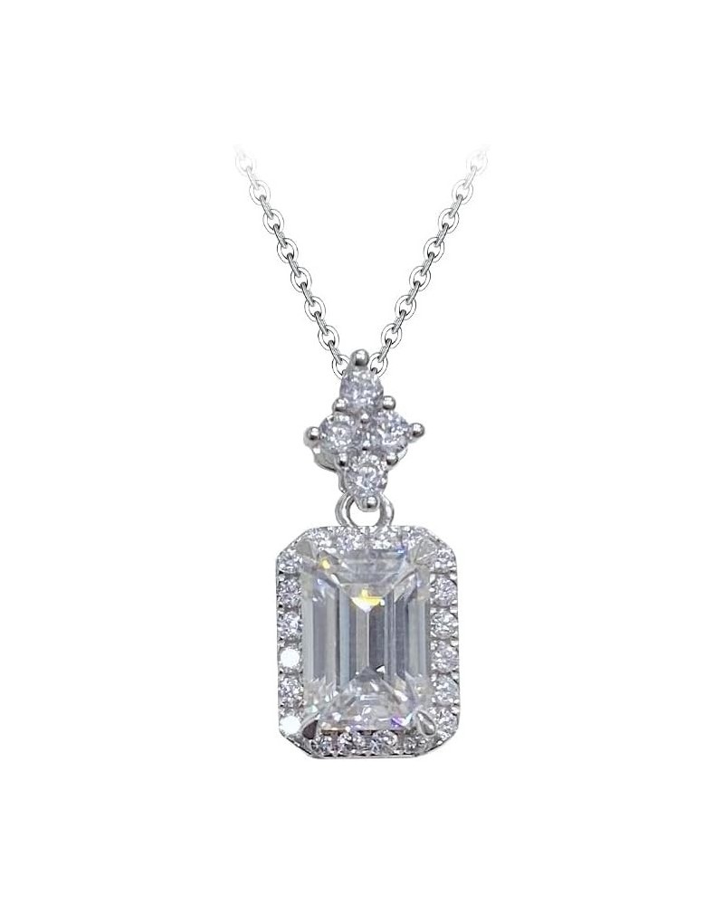 14K Gold Necklace with 1 Carat Emerald-Cut Diamond - A Classic Design for the Refined Woman style one 14k $254.61 Necklaces