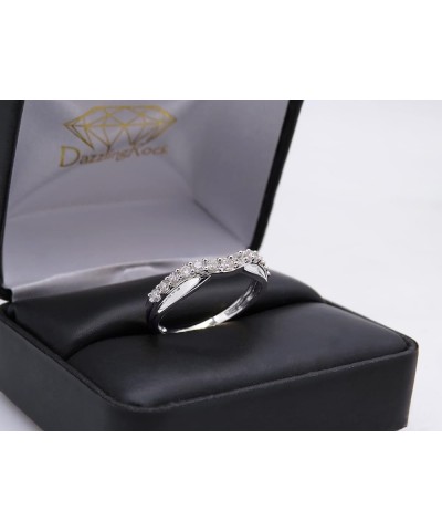 0.55 Carat (ctw) Round White Diamond Contour Wedding Band for Women in 10K Gold 7.5 White Gold $282.97 Bracelets