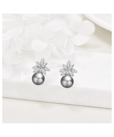 Freshwater Cultured Pearl Earrings Studs Wedding Bridal Pearl Stud Earrings for Brides Bridesmaids, Crystal Pearl Rhinestone ...