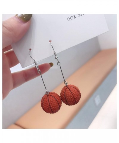 Sporty Style Basketball Dangle Earrings Sweet Statement Soccer Earrings Unique Sports Game Ball Earrings for Women Girls Gift...