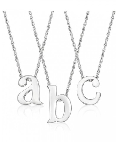 Sterling Silver Lowercase Initial Necklace 18-inch (B) $33.92 Necklaces