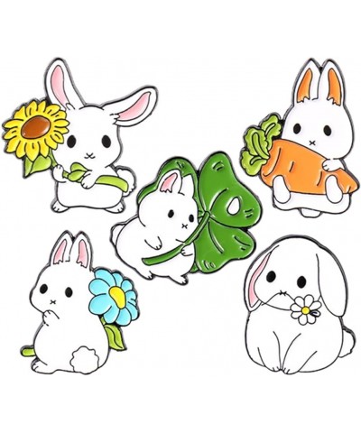 5pcs Bunny Brooch Cartoon Animal Brooches Brooch Pins Mens Backpack Decor Jewels for Clothing Easter Cloak Pin Enamel Pin Bro...