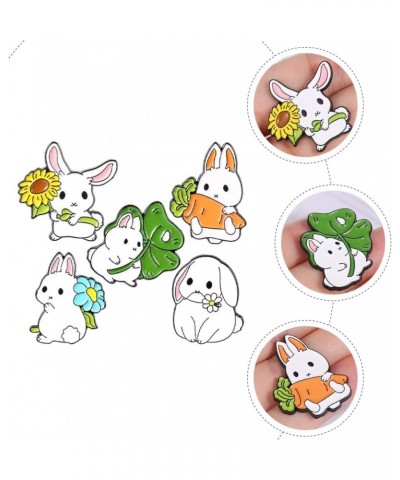 5pcs Bunny Brooch Cartoon Animal Brooches Brooch Pins Mens Backpack Decor Jewels for Clothing Easter Cloak Pin Enamel Pin Bro...