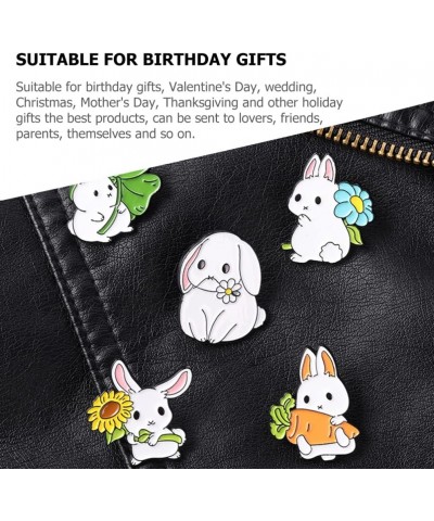 5pcs Bunny Brooch Cartoon Animal Brooches Brooch Pins Mens Backpack Decor Jewels for Clothing Easter Cloak Pin Enamel Pin Bro...