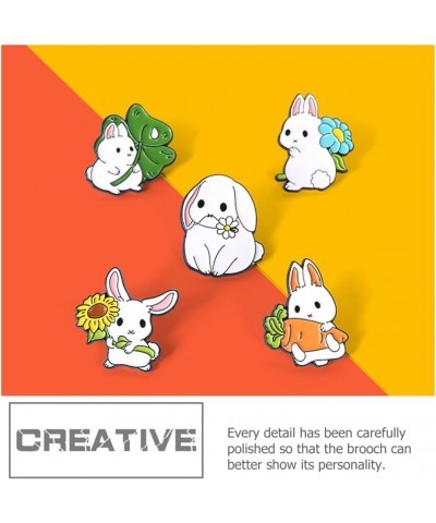 5pcs Bunny Brooch Cartoon Animal Brooches Brooch Pins Mens Backpack Decor Jewels for Clothing Easter Cloak Pin Enamel Pin Bro...