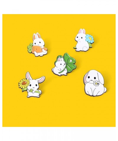 5pcs Bunny Brooch Cartoon Animal Brooches Brooch Pins Mens Backpack Decor Jewels for Clothing Easter Cloak Pin Enamel Pin Bro...