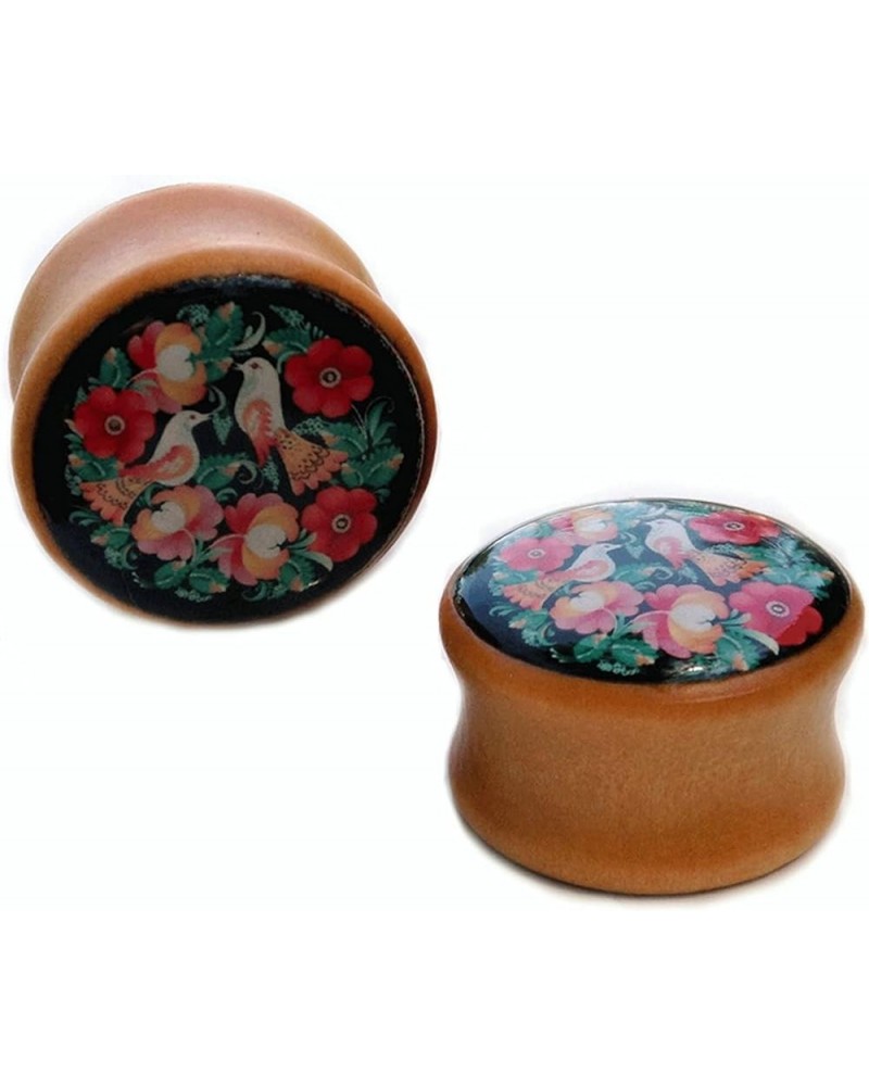 Wooden Gauges for Ears, Flowers and Birds Flexible Ear Stretching Gauge Expander 25.0 Millimeters $9.88 Body Jewelry