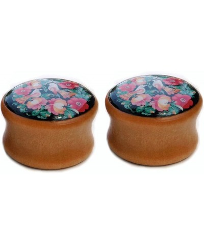 Wooden Gauges for Ears, Flowers and Birds Flexible Ear Stretching Gauge Expander 25.0 Millimeters $9.88 Body Jewelry