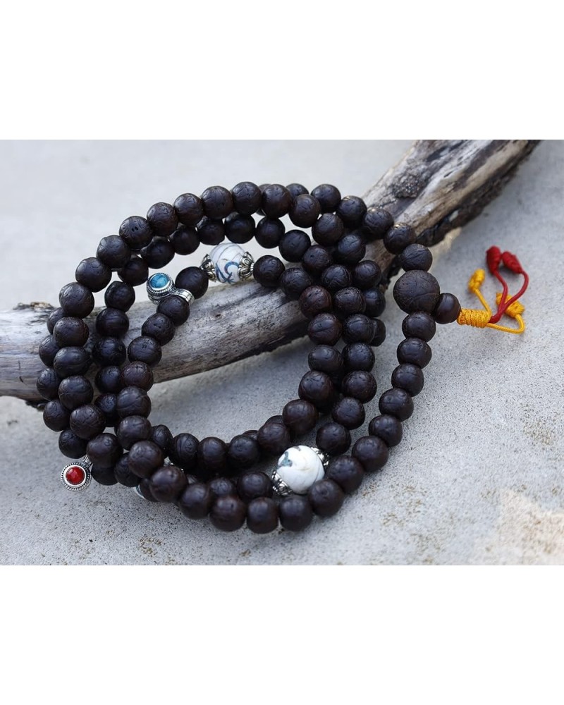 Tibetan Meditation 108 Beads Genuine Kadamwood MALA for Compassion (Kadam Wood) Black $17.99 Bracelets