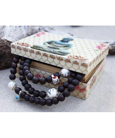 Tibetan Meditation 108 Beads Genuine Kadamwood MALA for Compassion (Kadam Wood) Black $17.99 Bracelets