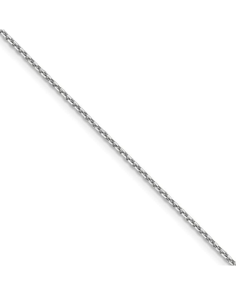 1.4mm 10k White Gold Solid Diamond Cut Cable Chain Necklace 16.0 Inches $159.48 Necklaces