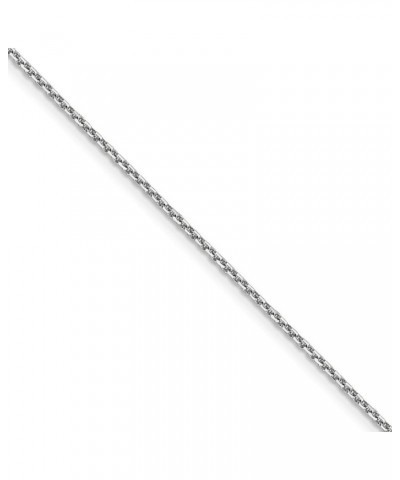 1.4mm 10k White Gold Solid Diamond Cut Cable Chain Necklace 16.0 Inches $159.48 Necklaces