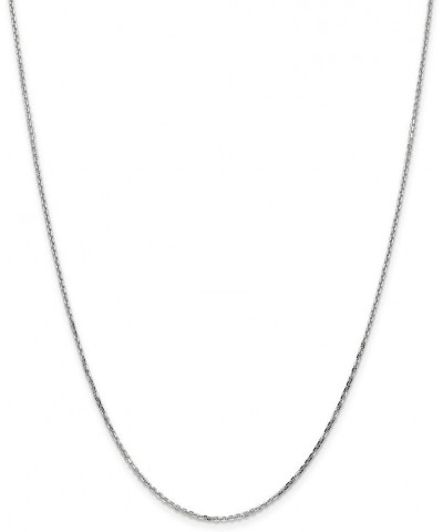 1.4mm 10k White Gold Solid Diamond Cut Cable Chain Necklace 16.0 Inches $159.48 Necklaces