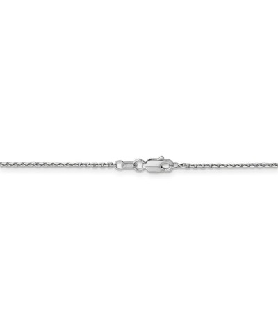 1.4mm 10k White Gold Solid Diamond Cut Cable Chain Necklace 16.0 Inches $159.48 Necklaces