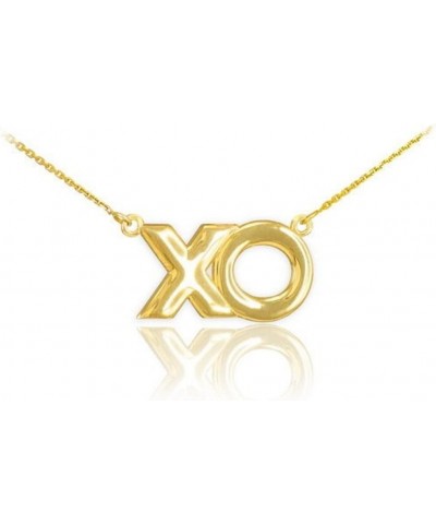 14k Yellow Gold XO Charm Hugs and Kisses Pendant Necklace 22.0 Inches $73.49 Necklaces