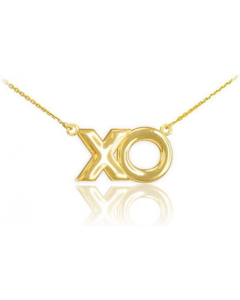 14k Yellow Gold XO Charm Hugs and Kisses Pendant Necklace 22.0 Inches $73.49 Necklaces