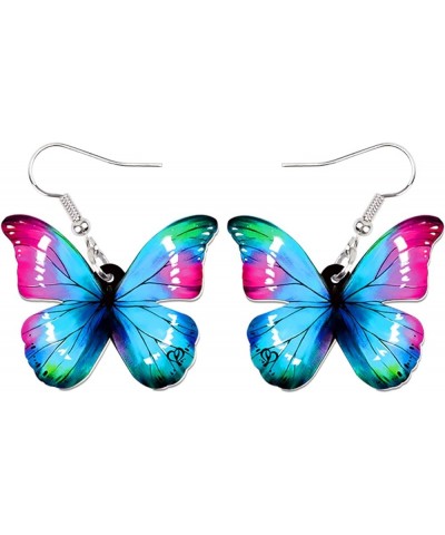 Drop Dangle Big Monarch Butterfly Earrings Fashion Insect Jewelry For Women Girls Teens Gifts Turquoise $7.14 Earrings