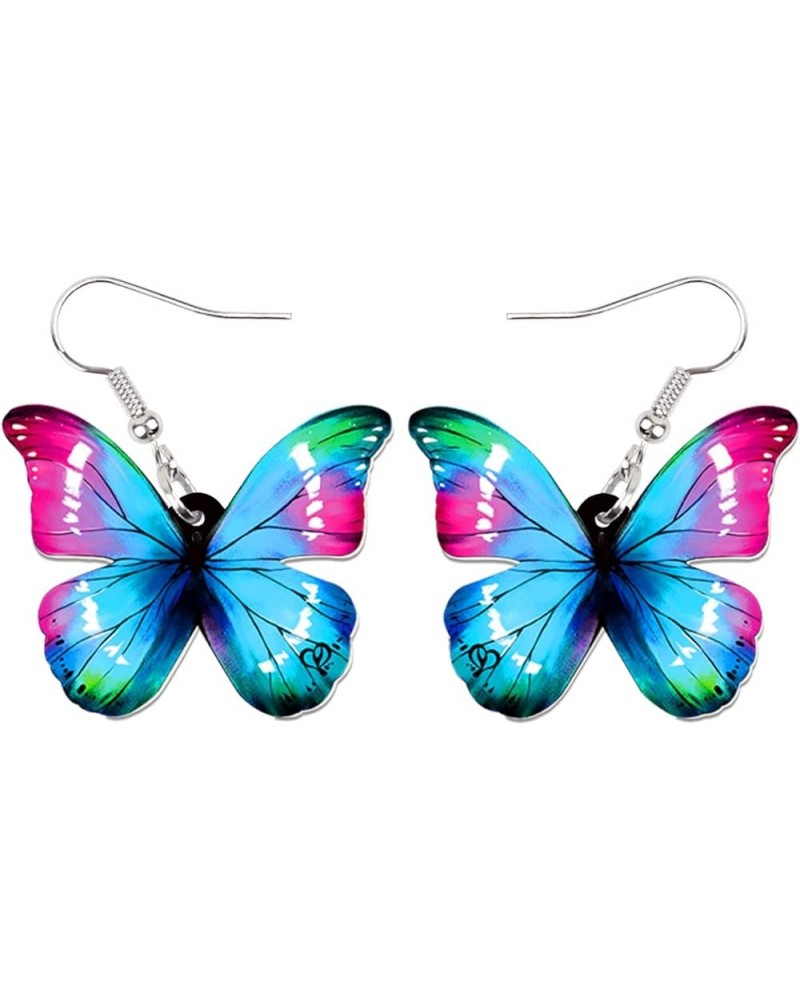 Drop Dangle Big Monarch Butterfly Earrings Fashion Insect Jewelry For Women Girls Teens Gifts Turquoise $7.14 Earrings