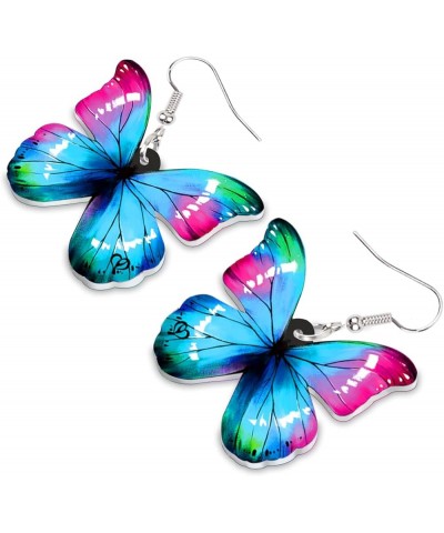 Drop Dangle Big Monarch Butterfly Earrings Fashion Insect Jewelry For Women Girls Teens Gifts Turquoise $7.14 Earrings