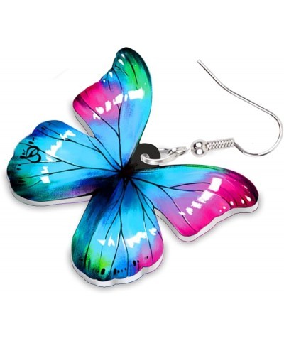 Drop Dangle Big Monarch Butterfly Earrings Fashion Insect Jewelry For Women Girls Teens Gifts Turquoise $7.14 Earrings