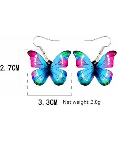 Drop Dangle Big Monarch Butterfly Earrings Fashion Insect Jewelry For Women Girls Teens Gifts Turquoise $7.14 Earrings