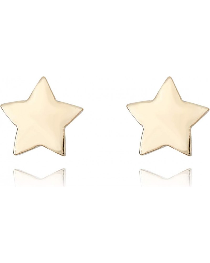 10K Yellow Gold Polished Star Screw Back Earrings $21.07 Earrings