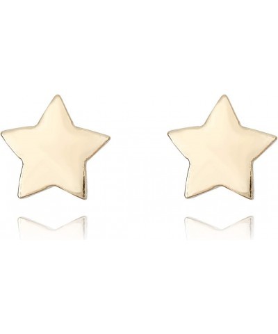 10K Yellow Gold Polished Star Screw Back Earrings $21.07 Earrings