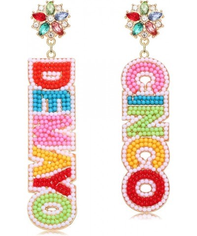 Mexican Fiesta Earrings Cinco De Mayo Earrings Beaded Piñata Sombrero Drop Dangle Earrings Mexican Independence Day Earrings ...