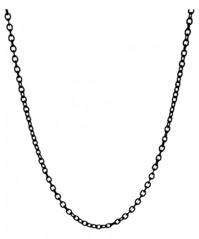 Black Cable Chain Womens Stainless Steel Necklace 1.6mm 18-20-inch 20-inch length $11.19 Necklaces