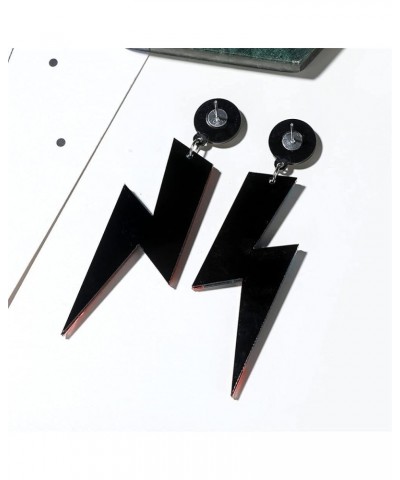 Lightning Dangle Earrings Exaggerated Acrylic Lightning Bolt Neon Flash Drop Earrings for Women Girls Jewelry Gift Red $8.50 ...