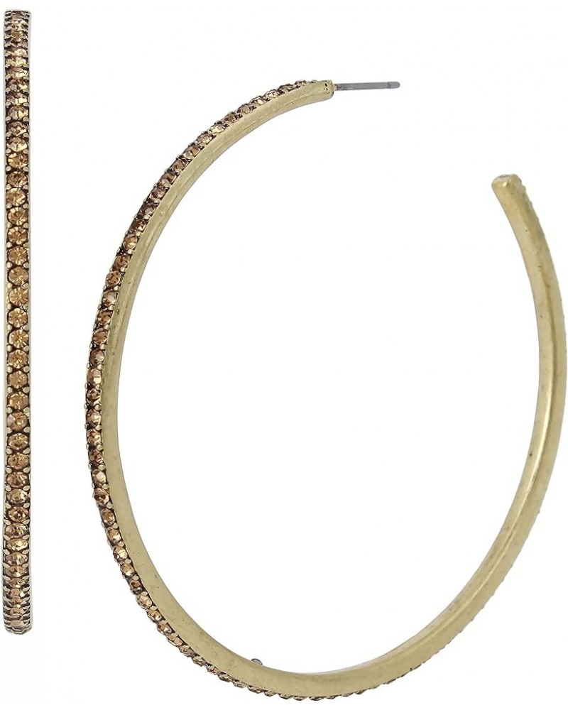 Pave Hoop Earrings Pave Hoop Earrings LIGHT COLORADO/GOLD $11.15 Earrings