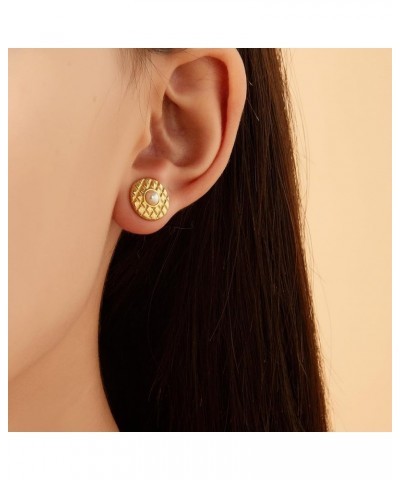 Hoop Earrings for Women Dangle Trendy 18K Gold Plated Earrings for Teen Girls Jewelry Gifts roundness $10.25 Earrings