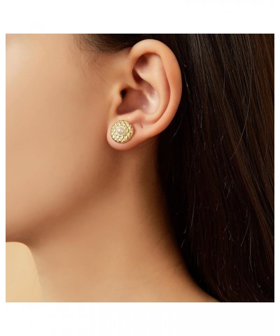 Hoop Earrings for Women Dangle Trendy 18K Gold Plated Earrings for Teen Girls Jewelry Gifts roundness $10.25 Earrings