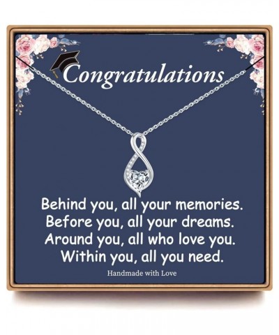 2024 Graduation Gifts for Her, Class of 2024 14K White Gold Plated Graduation Necklace Senior College High School Graduation ...