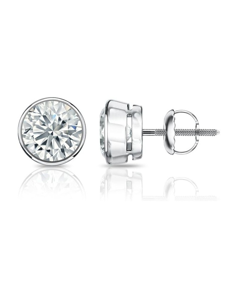 14k Gold Bezel-set Round Diamond Stud Earrings (1/4-2cttw, J-K, I1-I2) Screw-backs White Gold 0.25 carats $181.80 Earrings