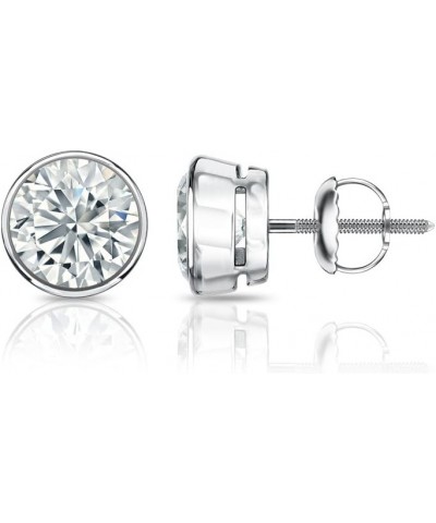 14k Gold Bezel-set Round Diamond Stud Earrings (1/4-2cttw, J-K, I1-I2) Screw-backs White Gold 0.25 carats $181.80 Earrings