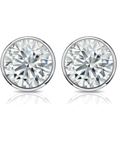 14k Gold Bezel-set Round Diamond Stud Earrings (1/4-2cttw, J-K, I1-I2) Screw-backs White Gold 0.25 carats $181.80 Earrings