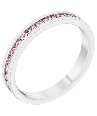 Stylish Birthstone Stackables Swarovski Crystal Eternity Bands Lavender -June $9.51 Rings